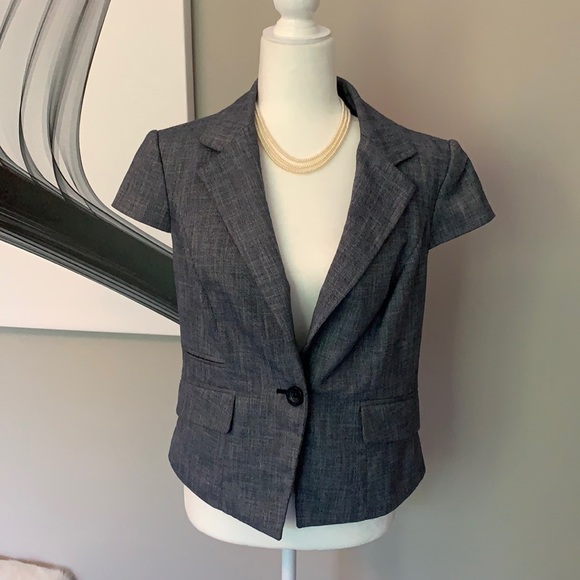 The Limited Gray Short cap-sleeve business jacket - Picture 5 of 10